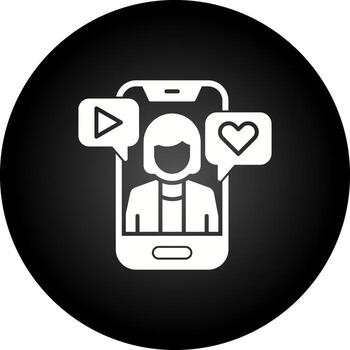 icono de vector de influencia