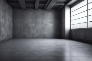 Grey empty room studio gradient used background and display your product. photo