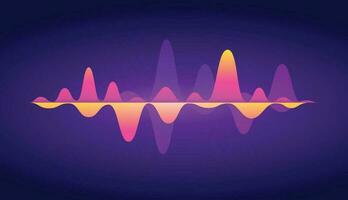 Abstract sound wave, music audio equalizer background. Colorful voice soundwave visualization, digital radio waveform vector concept