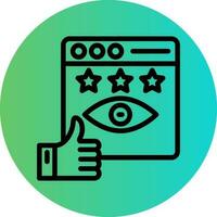 Impression Rate Vector Icon Design