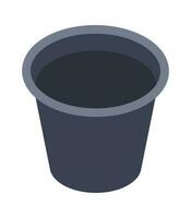 3d bucket mockup icon for game project vector