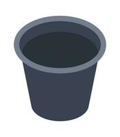 3d bucket mockup icon for game project vector