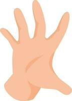 Hand human gesture, try to grab or catch vector