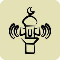 Icon Adhan Call. related to Eid Al Adha symbol. glyph style. simple design editable. simple illustration vector