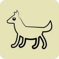 Icon Dog. related to Domestic Animals symbol. glyph style. simple design editable. simple illustration vector