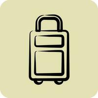 Icon Suitcase. related to Eid Al Adha symbol. glyph style. simple design editable. simple illustration vector