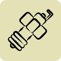 Icon Spark Plug. related to Car Service symbol. Glyph Style. repairin. engine. simple illustration vector