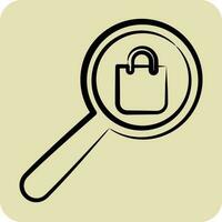 Icon Product Search. related to Contactless symbol. glyph style. simple design editable. simple illustration vector