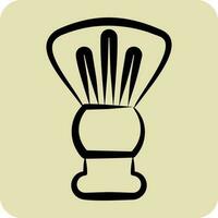 Icon Shaving Brush. related to Barbershop symbol. glyph style. Beauty Saloon. simple illustration vector