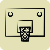 Icon Basket. related to Sports Equipment symbol. hand drawn style. simple design editable. simple illustration vector