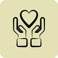 Icon Care. related to Family symbol. glyph style. simple design editable. simple illustration vector