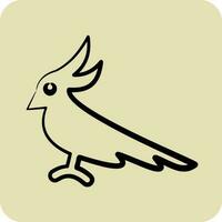 Icon Cockatoo. related to Domestic Animals symbol. glyph style. simple design editable. simple illustration vector