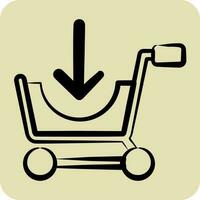 Icon Download. related to Online Store symbol. glyph style. simple illustration. shop vector