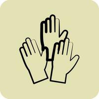 Icon Emergency. related to Volunteering symbol. glyph style. Help and support. friendship vector