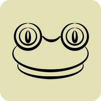 Icon Frog. related to Animal Head symbol. glyph style. simple design editable. simple illustration vector