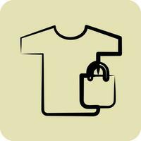 Icon Merchandise. related to Contactless symbol. glyph style. simple design editable. simple illustration vector