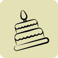 Icon Cake. related to Family symbol. glyph style. simple design editable. simple illustration vector