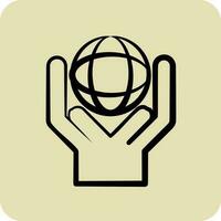 Icon Environmental. related to Volunteering symbol. glyph style. Help and support. friendship vector