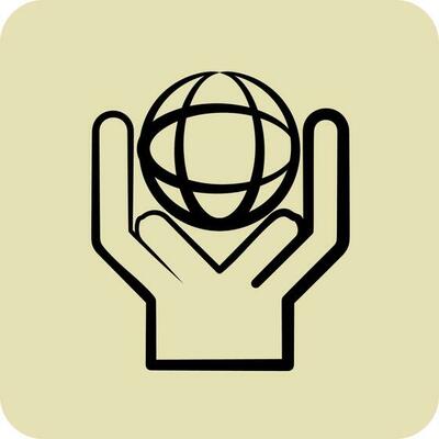 Icon Environmental. related to Volunteering symbol. glyph style. Help and support. friendship