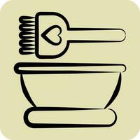 Icon Hair Dye. related to Barbershop symbol. glyph style. Beauty Saloon. simple illustration vector