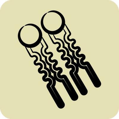 Icon Hair Pins. related to Barbershop symbol. glyph style. Beauty Saloon. simple illustration