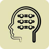 Icon Machine Learning. related to Psychology Personality symbol. glyph style. simple design editable. simple illustration vector