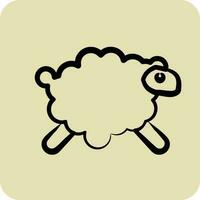 Icon Sheep. related to Eid Al Adha symbol. glyph style. simple design editable. simple illustration vector