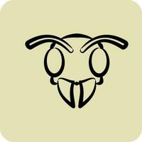 Icon Bee. related to Animal Head symbol. glyph style. simple design editable. simple illustration vector