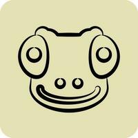 Icon Chameleon. related to Animal Head symbol. glyph style. simple design editable. simple illustration vector