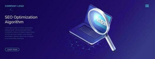 SEO, search engine optimization algorithm concept vector