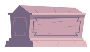 Cemetery, stone tomb or sarcophagus vector