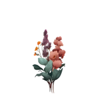 watercolor flower . AI Generated png