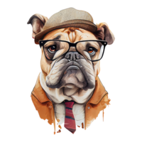 bulldog . AI Generated png