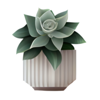 hermosa plantas en cerámico ollas . ai generado png