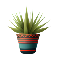 Beautiful plants in ceramic pots . png