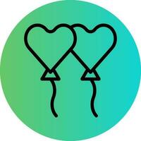 Heart Ballons Vector Icon Design