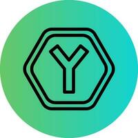 Y Intersection Vector Icon Design