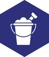 Sand Bucket Vector Icon design