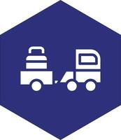 Baggage Truck Vector Icon design