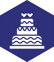 diseño de icono de vector de pastel de boda