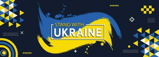 Stand with Ukraine background banner vector