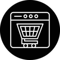 diseño de icono de vector de compras en línea