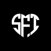 sft creativo amor forma monograma letra logo. sft único moderno plano resumen vector letra logo diseño.