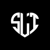 slt creativo amor forma monograma letra logo. slt único moderno plano resumen vector letra logo diseño.