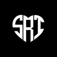 srt creativo amor forma monograma letra logo. srt único moderno plano resumen vector letra logo diseño.