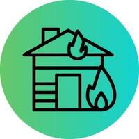 House Fire Vector Icon Design