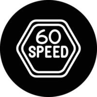 60 Speed Limit Vector Icon Design