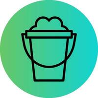 Sand Bucket Vector Icon Design