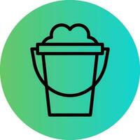 Sand Bucket Vector Icon Design