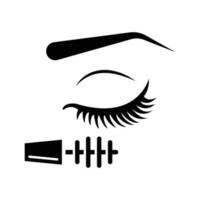 Mascara Vector solid Icon style illustration Eps 10.